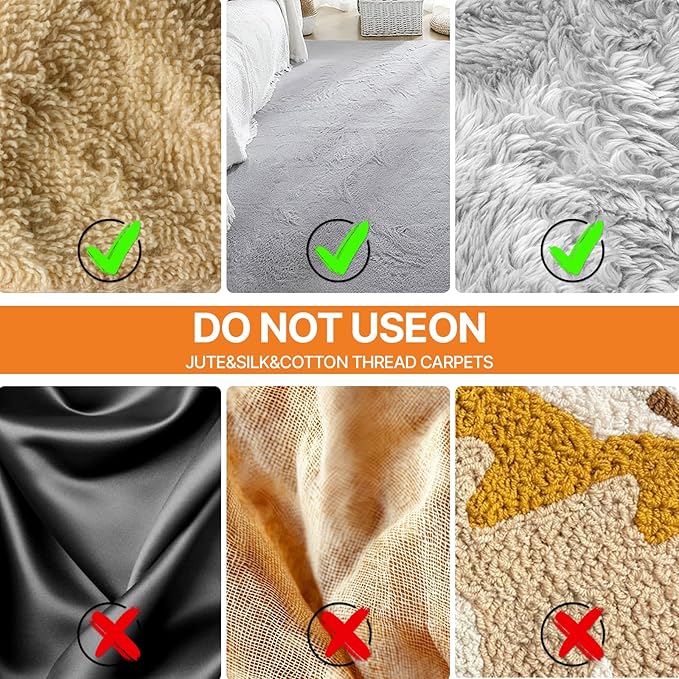 2 in 1 Carpet Rake for Pet Hair Removal, Reusable Pet Hair Remover, 54” Adjustable Long Handle Cat Dog Carpet Rake Scraper, Dog Hair Rake Brush for Rugs, Mats, Couch, Furniture