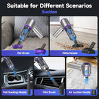 Car Vacuum Portable Cordless, 22000PA High Power handheld Vacuum Cleaner with Brushless Motor,11 in 1 Mini Hand Held Vacuum Cordless Rechargeable Air Duster/Blower/Pump for Car, Home, Pet, Office