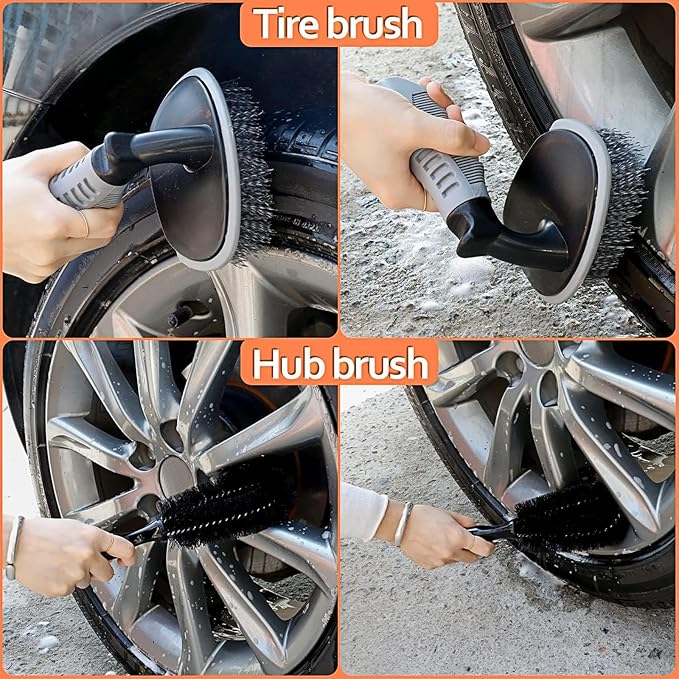 THINKWORK Car Cleaning Kit, Car Washing Kits for Vehicles, Car Detailing Kit Suitable for Small and Medium Vehicles Such As Cars, Trucks, Suvs(17pcs)