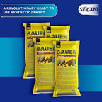 Bauer Instant Polymer Cement 4-Pack, Ready-to-Use Alternative to Mortar & Adhesives - Versatile for Concrete Crack Repair, Stone Tile Crack Repair & Brick Repair, Convenient, Durable & Easy to Store