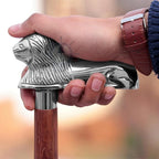 Deluxe Walking Sticks | Rosewood Crafted Cane with Solid Brass Chrome Decorative Bars | Nagina International