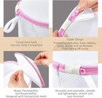 12 Pieces Honeycomb Mesh Laundry Bags for Delicates Underwear Bra Laundry Bags for Washing Machine Sock Laundry Mesh Bags for Delicates Garment Lingerie Wash Bag Net, 6 x 7 Inch (Pink)