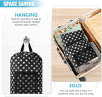 Portable Laundry Bag Backpack with Adjustable Straps & Mesh Pocket - Drawstring Closure for College, Apartment, Camping (Star Shape)