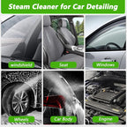 Handheld Steam Cleaner, 2500W High Pressure Steamer for Cleaning, Portable Steam Cleaner with 1.6L Water Tank, 3 Levels Adjustable Handle, Steam Cleaner for Home, Car, Furniture, Bed Bugs (White)