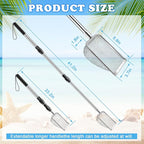 POILKMNI New Upgraded 2 Pcs Shark Tooth Sifter, Beach Sand Sifter, Sand Scoop Shell Scooper for Beach Scoop Shovel Sifter Tool for Picking Up Shells, Shark Tooth Sifter Dipper