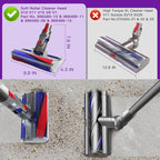 Lemige V8 V11 Soft Roller Cleaner Head for Dyson V10 V11 V15 V8 V7 Cordless Vacuum Cleaners, Quick Release Vacuum Head Replacement Attachments Parts Accessories for Dyson, Gentle on Hard Floors