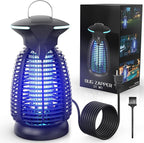 Bug Zapper Outdoor for Mosquito Flies - Electric 4000V Powerful Bug Zappers Indoor Waterproof Insect Killer Trap Lamp with LED Light for Patio Backyard Porch Garage & Home