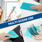 40 Pack Microfiber Cleaning Cloth with Box, Scratch & Streak-Free, Bulk Towels for Home, Reusable Microfiber Towels for Cars, Cleaning Rags, 8 x 8 in, Blue