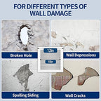 Drywall Repair Kit, Upgraded Size, 4pcs (10 x 10in) Large Hole Patch Kit, Self-Adhesive Fiberglass and Aluminum Sheet Metal Patch