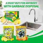 15g Extra Large Garbage Disposal Cleaner & Deodorizer Tablets - 24-Pack Foaming Tablets, Long-Lasting Lemon Scent - Deep Clean Kitchen Sink Disposer,Dissolve Grease & Odors - 1 Year Supply