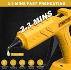 100W Cordless Hot Glue Gun for DeWalt 20V MAX Battery,High Temp Electric Power Glue Gun with 30PCS Full Size Glue Sticks for Art DIY Craft Home Repair School(Tool Only)