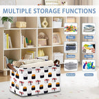 Cute Sushi Storage Basket,Japanese Collapsible Storage Bin Cubes for Living Room Bedroom Blankets Home Storage 17x11.5x10Inch