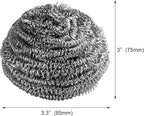 New Star Foodservice 54460 Extra Large (50 Grams) Stainless Steel Sponges Scrubbers, Set of 12