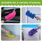 Zubebe 30 Pcs Duster Refill Reusable Fleece Duster Refills Feather Flat Dusters Multi Surface Washable Cleaning Pads Tools for Home, Blinds, Car, Pet, Furniture, Fans (Dark Color)