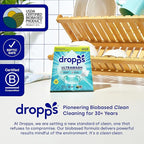 Dropps UltraWash Dishwasher Pods, Fresh Rain (120 Count) - Biobased Power Deep Clean Dishwasher Detergent Tablets for Sparkling Shiny Dishes - No Rinse Aid or Pre-Wash Needed - Dishwashing Pods