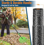 Ultra-Lightweight Leaf Rake, 16.5" Wide Head & 59" Comfort Grip Handle, Gentle Flexible Tines for Safe Use on Grass, Perfect for Yard Cleanup in Flower Beds and Narrow Areas