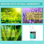 Body Wipes, Non-Toxic, Alcohol-Free Natural Wipes, Conditioning Skin Camp Wipes Help Athletes Foot, Jock Itch, Ringworm. Rinse Free Gym Wipes for Wrestling, Martial Arts