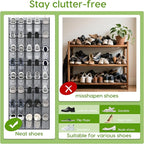 Unjumbly Over the Door Shoe Organizer with 40 Large Breathable Mesh Pockets, Space Saving Shoe Holder, Hanging Shoe Rack for Entryway Bedroom Closet Storage (Grey, 40 Pockets)