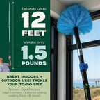 EVERSPROUT Twist-On Cobweb Duster (Soft Bristles) | Indoor & Outdoor use Brush Attachment | Fits Standard 3/4 inch Threaded Poles | Brush Only (Pole Sold Separately) | Spider Cobweb Duster Head