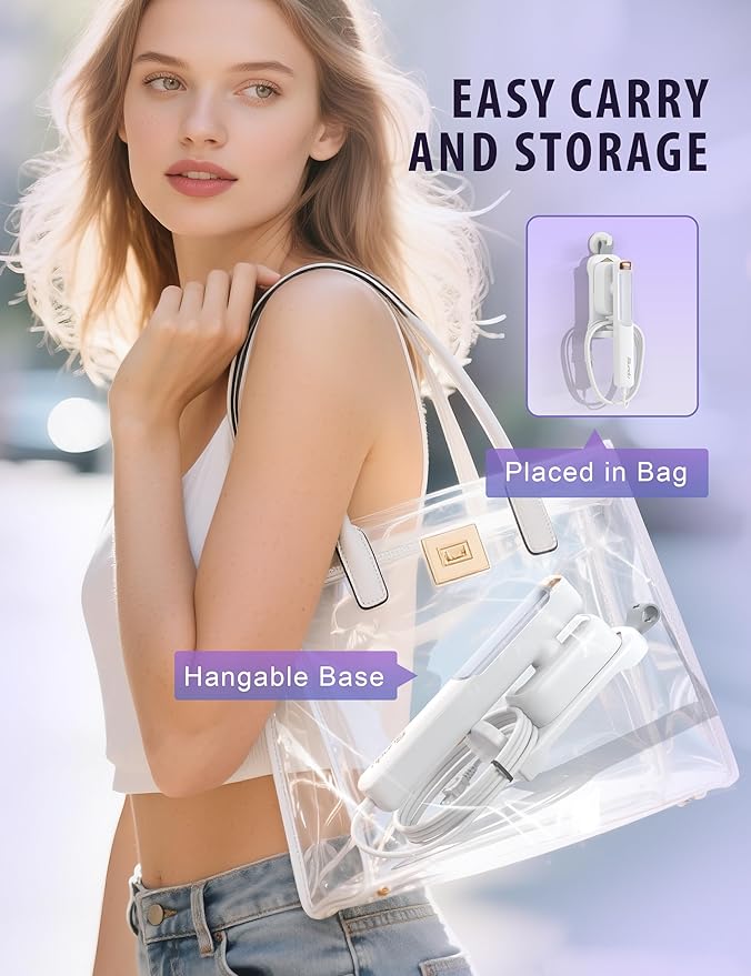 Smart Steam irons Handheld Steamer for Clothes – Global Voltage Adaptation, Palm-Sized & Lightweight (0.8lb), Dual Steam Modes, Easy Wrinkle Remover, Auto Shut-Off, for Travel & Home