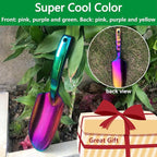 Garden Shovels - 2 Pack Gardening Tools, Heavy Duty Garden Trowels, High Strength Alloy Steel for Soil Digging Planting Transplanting Weeding - Solid Metal Handle, Colorful