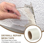 PATIKIL Drywall Repair Mesh Tape, 3 inch x 82 ft Fiberglass Repair Patch Self-Adhesive Dry Wall Joint Tape 9 Mesh Wall Hole Crack and Seam Patch, White