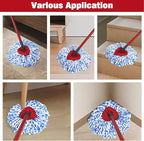 NEWE Mop Heads Replacements 2 Pack with Triangle Base for O-Cedar RinseClean 2 Tank System, Microfiber Spin Mops Replace Refills for Deep Cleaning All Floors