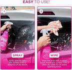 The Pink Stuff Miracle Window Cleaner Spray, 30 fl oz – Now 20% More! Streak-Free Glass & Mirror Cleaner for Crystal Clear Shine – Cuts Through Grease, Fingerprints & Smudges with Ease
