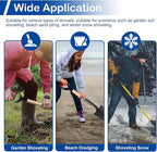 MroMax 2Pcs Shovel D Grip Handle, 1-1/4" Inner Diameter 32mm PVC Spade Snow Shovel Replacement Handle Garden Accessories for Digging Raking Gardening Tool Camp Shovel Garden Shovel