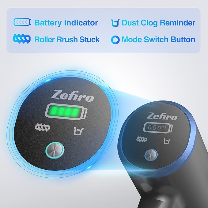 Zefiro Cordless Vacuum Cleaner for Home,450W /40Kpa 50Mins Stick Vacuum(No self-Standing), Anti-Tangle 1.5L Dust Cup, Rechargeable Wireless Handheld Vacuum for Pet Hair/Carpet/Floor,C10