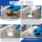Powerful Drain Clog Remover, 260g Pipeline Dredging Agent & Drain Cleaner Fast Dissolves Hair, Paper Scraps, Food, Grease & Soap Scum, Unclog Sink Drains, Kitchen sinks, Shower pipes, Toilet