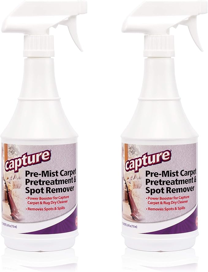 Capture Carpet & Rug Dry Cleaner (8lb) & Pre-Mist Soil Release for Carpet Dry Cleaner, Carpet Cleaning Pre Spray (2 Pack) - Bundle