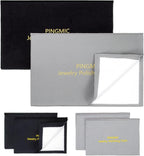 PINGMIC 6 Jewelry Cleaning Cloth, Professional Silver Polishing Cloth for Jewelry Sterling Silver Gold Platinum Copper Diamond, Multi-Layer polishing Cloths (11'' x 14'' * 2 Pcs, 4'' x 8'' *4 Pcs)