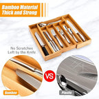 Kitchen Silverware Drawer Organizer and Storage Flatware Cutlery Utensil Holder Spice Rack Containers Bathroom Counter Cabinet Office Desk Makeup Drawer Tray Kitchen and Dining Tools Decor Accessories