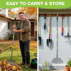 WORKPRO Rakes, Small Leaf Rake with 73” Adjustable Long Handle, Narrow Metal Garden Rake with 25 Steel Tines, Heavy Duty Rust-Resistant Lawn Rakes for Yard, Garden, Shrubs, Flower Beds & Tight Spaces