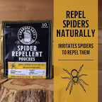Grandpa Gus's Natural Spider and Insect Control Bundle - Non-Toxic Ant, Roach & Spider Killer Spray (16 oz) with Spider Repellent Pouches (10 Pouches), Safe Home and RV Pest Solution