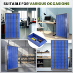 100-Drawer Grey Parts Cabinet, ABS Material Nuts Bolts Screw Nail Bins Tool Storage Cabinet Screw Drawer Organizer, Heavy-Duty Industrial Parts Cabinet for Workshop, Office, Hardware (100 Drawers)