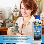 Parker & Bailey Silver Cleaner – Removes Tarnish and Restores Shine on Jewelry, Antiques, Utensils & Furniture, 8 oz Bottle