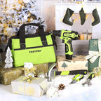 FASTPRO 175-Piece 12V Cordless Drill Set, Drill Driver and Home Tool Kit, House Repairing Tool with 12-Inch Storage Bag, For DIY, Home Maintenance, Green
