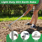 Professional Garden Hoe 63 Inch Long with Adjustable Long Handle - Heavy Duty Weeding & Cultivating Tool for Gardening, Lawn, and Yard Work