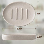 Soap Dish Bathroom Resin Soap Holder Soap Tray for Shower Sponge Holder for Kitchen Sink 2 Pack(Beige)