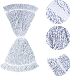 Matthew Cleaning Looped-End Pack of 12 Cotton,1.25'' Universal Headband Heavy Duty Commercial Mop Head Replacement for Indoor&Outdoor Use,Grease Stain Floor Cleaning String Mops Head Refill