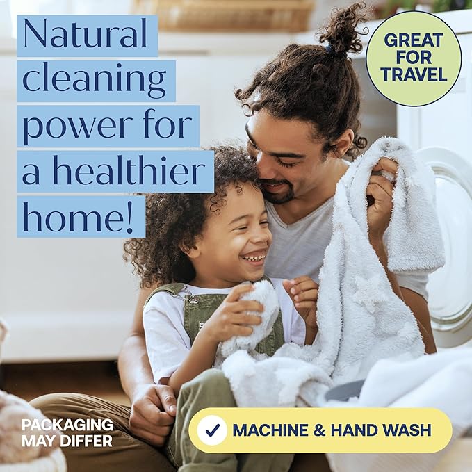 Fab Tab Laundry Detergent Tablets, Plant-Based Formula, Removes Tough Stains, Plastic-Free Alternative to Pods, All Washing Machines (30 Count, Unscented)