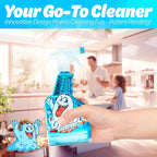 Spray Bottle With Microfiber Cap - All Purpose Cleaner 16oz - FRESH (2 Pack)