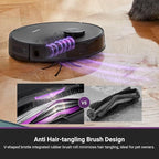 Eureka E20 Evo Plus Robot Vacuum and Mop Combo, 10,000Pa Suction Robot Vacuum Cleaner Bagless Self-Emptying Station, 45-Day Capacity Anti-Hair-Tangling Side Brush Mop Lifting App Control LiDAR Nav