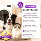Washing Machine Cleaner Tablets for Pet Owners PRO MAX, Large Enzymatic Deep Cleaning Remove for Cat & Dog Hair, Odor, Residue, Compatible with HE, Top & Front Load