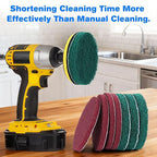 4-Inch Power Scrubber Pads Drill Attachment,Suitable for Kitchen and Bathroom Electric Diamond Brush Cleaning Kit, Including Such as Tiles, Bathtubs, Glass, Porcelain, Showers, Bathtubs and Sinks ﻿