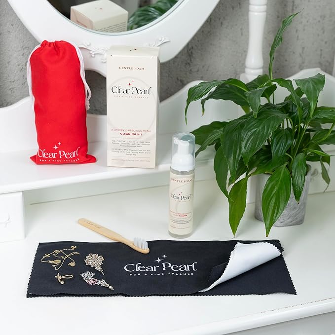 Best Jewelry Cleaner Kit & Silver Polishing Cleaning Kit - Silver and Gold cleaner, Diamond Ring Cleaner & Jewelry Cleaner Solution - Eco-Friendly, Natural, Non-Toxic, Travel Friendly