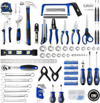 Prostormer 259-Piece Tool Kit, General Household Hand Tool Set with Plastic Storage Toolbox, Portable Complete Repair Tool Box for Home and Car (Blue)
