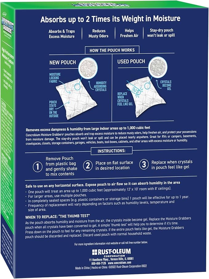 Concrobium 7651353 Moisture Grabbers XL, 35.3 oz